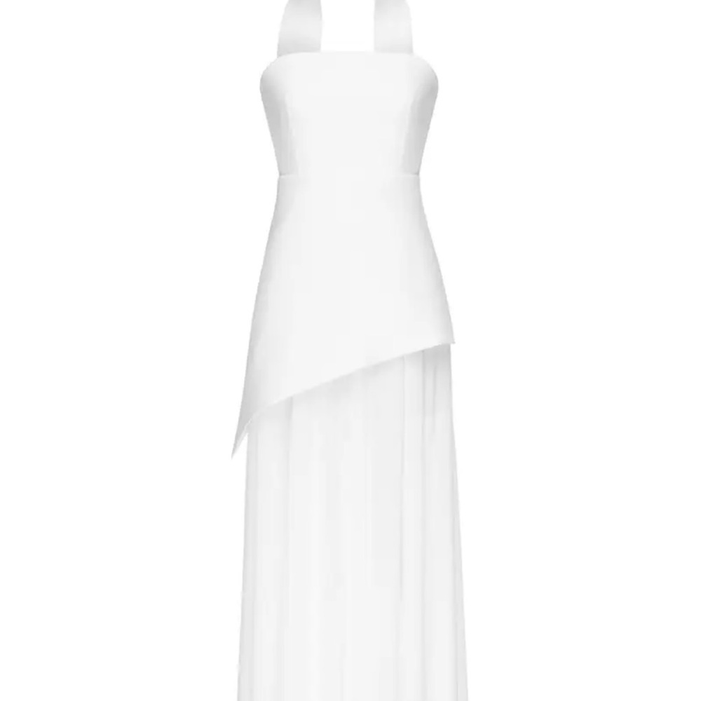 Elegant White Evening Dress - Picture 4 of 10